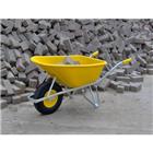 Kruiwagen 100l kunststof geel