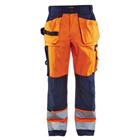 Werkbroek High Vis 1533 - oranje/marineblauw