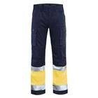 Werkbroek met Stretch High Vis 1551- marineblauw/geel