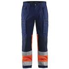 Werkbroek met Stretch High Vis 1551 - marineblauw/oranje