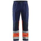 Werkbroek met Stretch High Vis 1551 - marineblauw/oranje