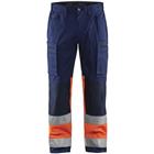 Werkbroek met Stretch High Vis 1551 - marineblauw/oranje