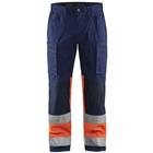 Werkbroek met Stretch High Vis 1551 - marineblauw/oranje