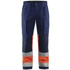 Werkbroek met Stretch High Vis 1551 - marineblauw/oranje