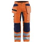 Werkbroek met Stretch High Vis 1552 - oranje/marineblauw