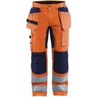 Werkbroek met Stretch High Vis 1552 - oranje/marineblauw