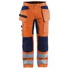 Werkbroek met Stretch High Vis 1552 - oranje/marineblauw