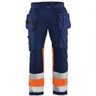 Werkbroek High Vis met stretch 1558 - marineblauw/oranje