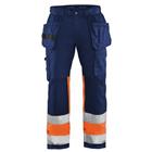 Werkbroek High Vis met stretch 1558 - marineblauw/oranje