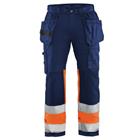 Werkbroek High Vis met stretch 1558 - marineblauw/oranje