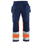 Werkbroek High Vis met stretch 1558 - marineblauw/oranje