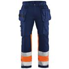 Werkbroek High Vis met stretch 1558 - marineblauw/oranje