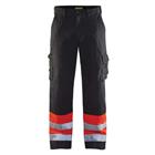 Werkbroek High Vis 1564 - zwart/rood