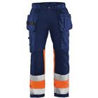 Werkbroek High Vis met stretch 1558 - marineblauw/oranje