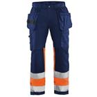 Werkbroek High Vis met stretch 1558 - marineblauw/oranje