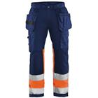 Werkbroek High Vis met stretch 1558 - marineblauw/oranje