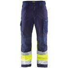 Softshell werkbroek High Vis 1562 - marineblauw/geel