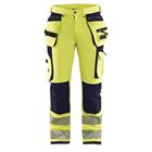 Werkbroek High Vis met 4-weg stretch 1997 - geel/marineblauw