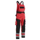 Bretelbroek High Vis 2660 - verstelbare taille - rood/zwart