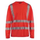 Polo-shirt High Vis lange mouw UPF 40+ UV V hals 3385 rood