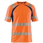 T-Shirt High Vis UV 3397 - marineblauw/fluo oranje