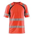 T-Shirt High Vis UV 3397 - zwart/fluo rood