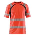 T-Shirt High Vis UV 3397 - zwart/fluo rood