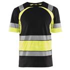 T-shirt High Vis UV korte mouw ronde hals 3421 - marineblauw/fluo geel