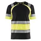 T-shirt High Vis UV korte mouw ronde hals 3421 - marineblauw/fluo geel