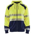 Sweatshirt Hooded High Vis 3546 - geel/marineblauw