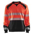 Sweatshirt High Vis 3541 - rood/zwart