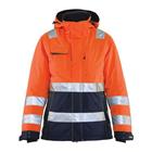 Winterjas High Vis Dames 4872 - oranje/marineblauw