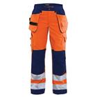 Werkbroek Dames High Vis met spijkerzak 7156 - oranje/marineblauw