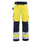 Werkbroek Dames High Vis zonder spijkerzak 7155 - geel/marineblauw