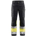 Werkbroek Dames High Vis met stretch 7161 - zwart/geel