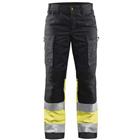 Werkbroek Dames High Vis met stretch 7161 - zwart/geel