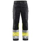 Werkbroek Dames High Vis met stretch 7161 - zwart/geel