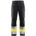 Werkbroek Dames High Vis met stretch 7161 - zwart/geel