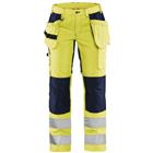 Werkbroek Dames High Vis met stretch 7163 - Geel/Marineblauw