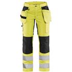 Werkbroek Dames High Vis met stretch 7163 - Geel/zwart