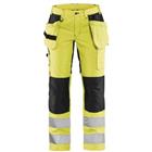 Werkbroek Dames High Vis met stretch 7163 - Geel/zwart