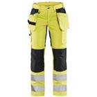 Werkbroek Dames High Vis met stretch 7163 - Geel/zwart