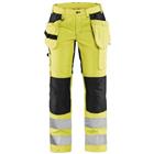 Werkbroek Dames High Vis met stretch 7163 - Geel/zwart