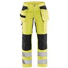 Werkbroek Dames High Vis met stretch 7163 - Geel/zwart