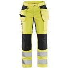 Werkbroek Dames High Vis met stretch 7163 - Geel/zwart