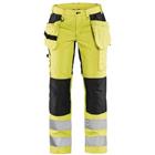 Werkbroek Dames High Vis met stretch 7163 - Geel/zwart