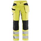 Werkbroek Dames High Vis met stretch 7163 - Geel/zwart