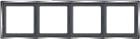 Jung Aluminium/Edelstaal/Chroom Afdekraam schakelmateriaal | GCR2984