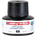 Inktpatroon voor permanente markeerstift - zwart - MTK25 - Edding