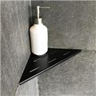 Looox corner shelf 30cm in roestvrij staal, mat zwart